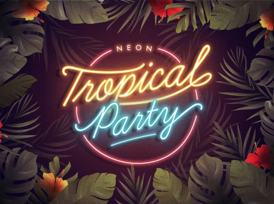 Havana Nights theme creating a head-turning event atmosphere with tropical décor and live music.